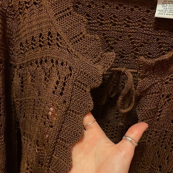 White Stag Brown Crochet Long-sleeve - Picture 2 of 4